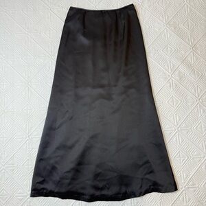 Talbots Silk A-Line Maxi Skirt Size 4 In Black